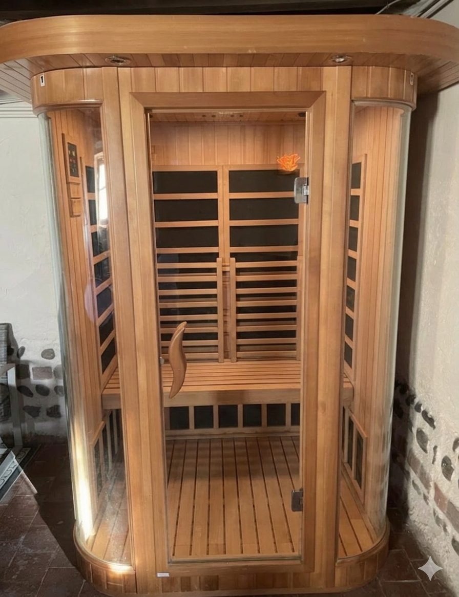 Sauna infrarouge en bois – Espace spa privatif Les Pétillières